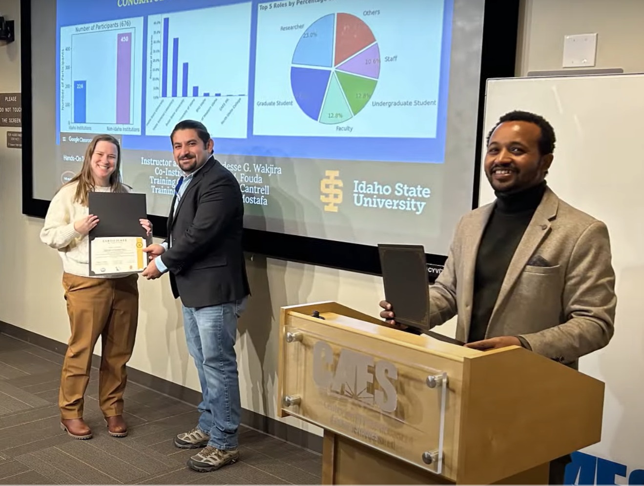 ISU's Applied Artificial Intelligence for Engineers training certificate presentation