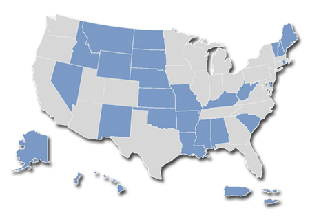 map of EPSCoR states