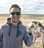 Matt Clark with raptor